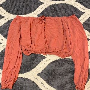 Off the shoulder cropped top